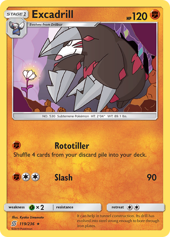 Excadrill (119/236) [Sol y Luna: Mentes unificadas] 