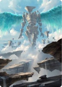 Tarjeta artística de la columnata celestial [Serie de arte Zendikar Rising] 