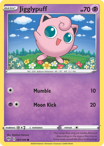 Jigglypuff (067/189) [Espada y escudo: Oscuridad en llamas] 