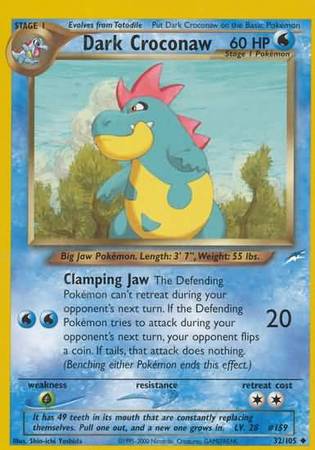 Croconaw oscuro (32/105) [Neo Destiny Unlimited] 