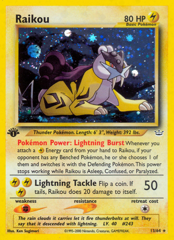 Raikou (13/64) [Neo Revelación 1.ª edición] 