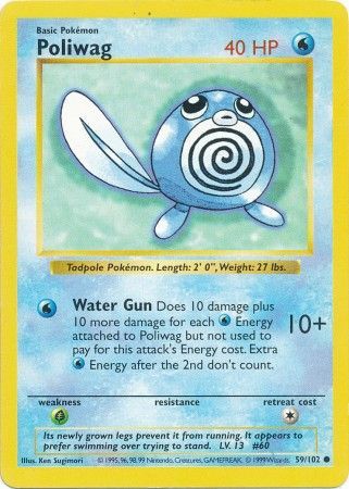 Poliwag (59/102) [Conjunto básico Shadowless Unlimited] 