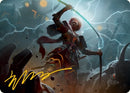 Raiyuu, tarjeta artística de Storm's Edge (firma estampada en oro) [Kamigawa: Neon Dynasty Art Series] 