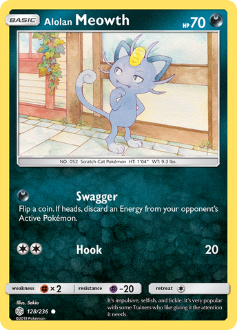 Alolan Meowth (128/236) [Sol y Luna: Eclipse cósmico] 