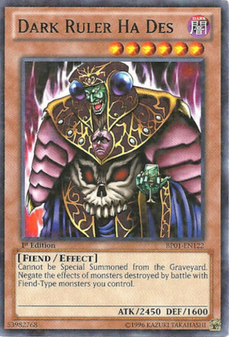 Dark Ruler Ha Des [BP01-EN122] Starfoil Raro 