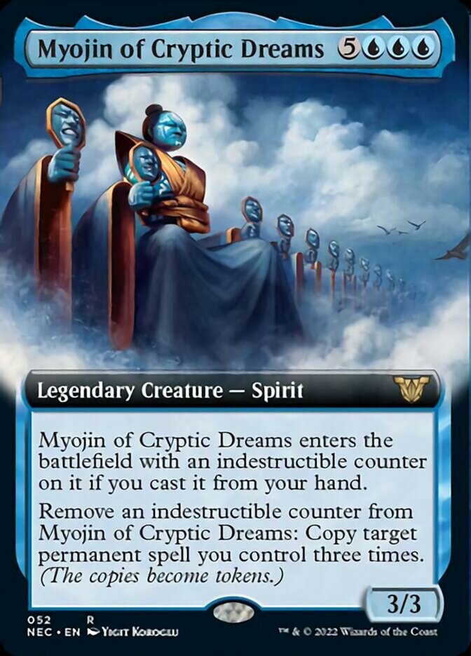 Myojin of Cryptic Dreams (arte extendido) [Kamigawa: Neon Dynasty Commander] 