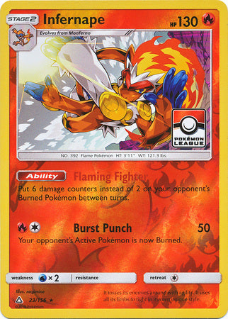 Infernape (23/156) (Promoción de liga) [Sol y Luna: Ultra Prisma] 