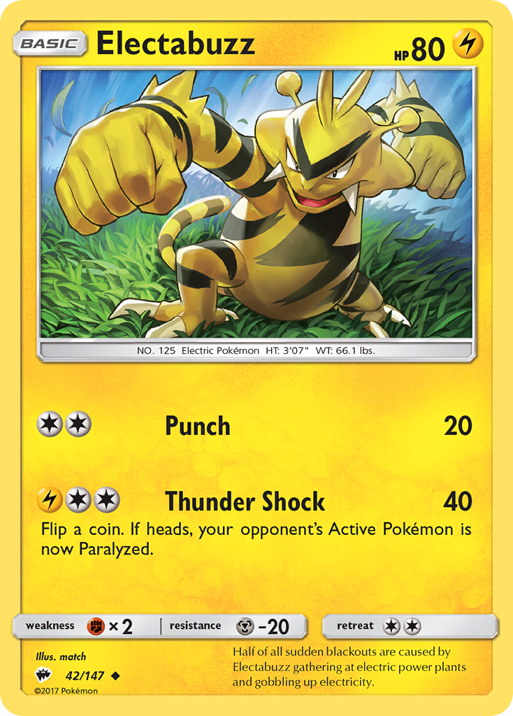 Electabuzz (42/147) [Sol y Luna: Sombras ardientes] 