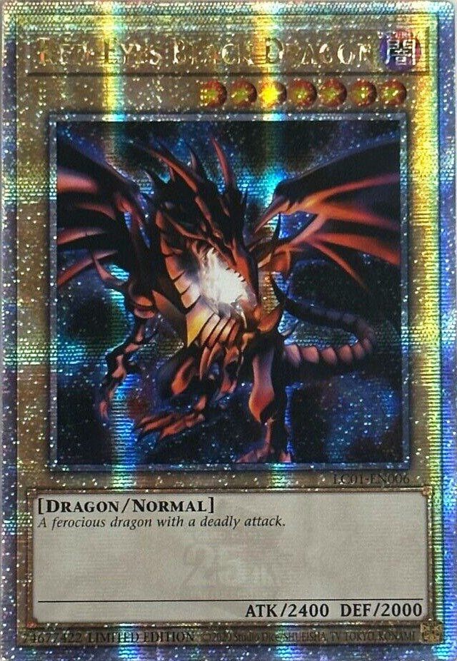 Dragón negro de ojos rojos (25.º aniversario) [LC01-EN006] Secreto raro de un cuarto de siglo 