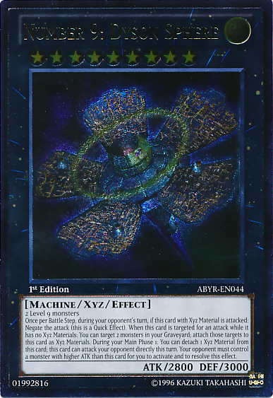 Número 9: Esfera Dyson (UTR) [ABYR-EN044] Ultimate Rare 