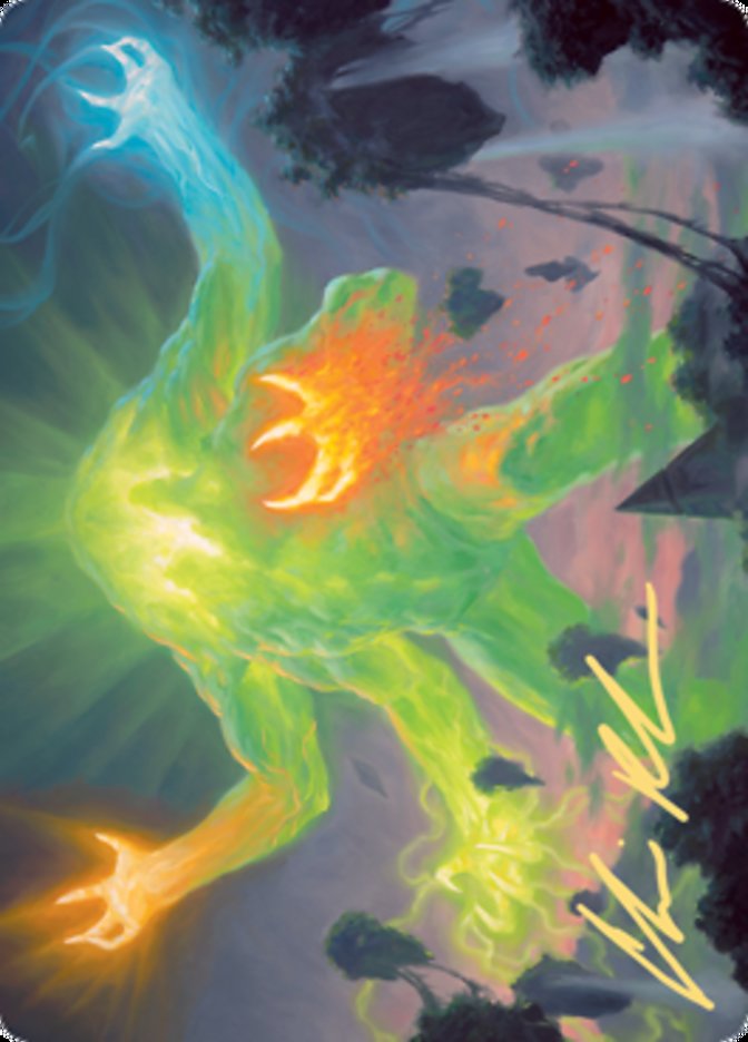 Tarjeta artística Omnath, lugar de creación (firma estampada en oro) [Serie de arte Zendikar Rising] 