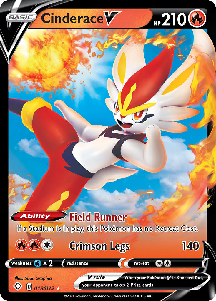 Cinderace V (018/072) [Espada y escudo: Destinos brillantes] 