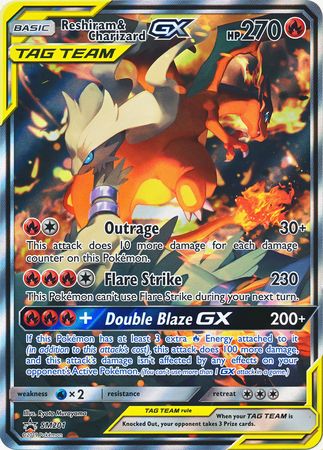 Reshiram y Charizard GX (SM201) (Tarjeta Jumbo) [Sol y Luna: Promociones Black Star] 