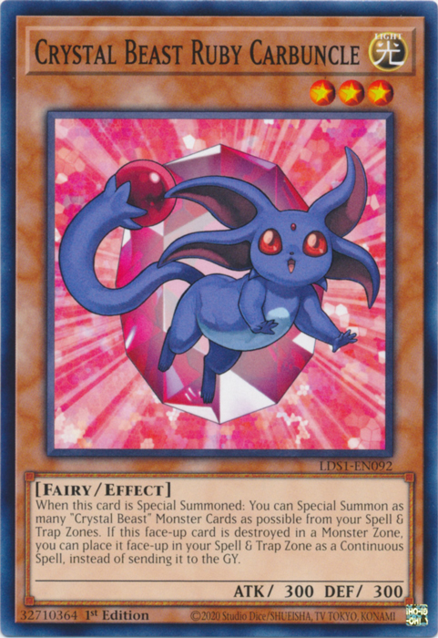 Carbuncle Rubí Bestia de Cristal [LDS1-EN092] Común 