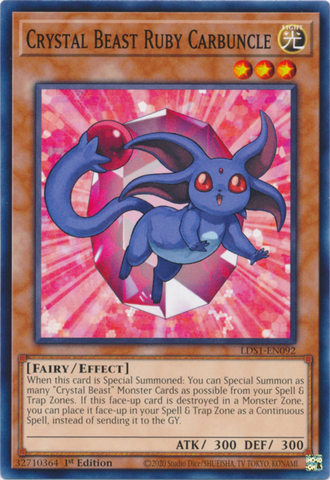 Carbuncle Rubí Bestia de Cristal [LDS1-EN092] Común 