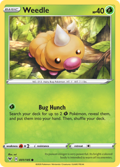 Weedle (001/185) [Espada y escudo: voltaje vivo] 