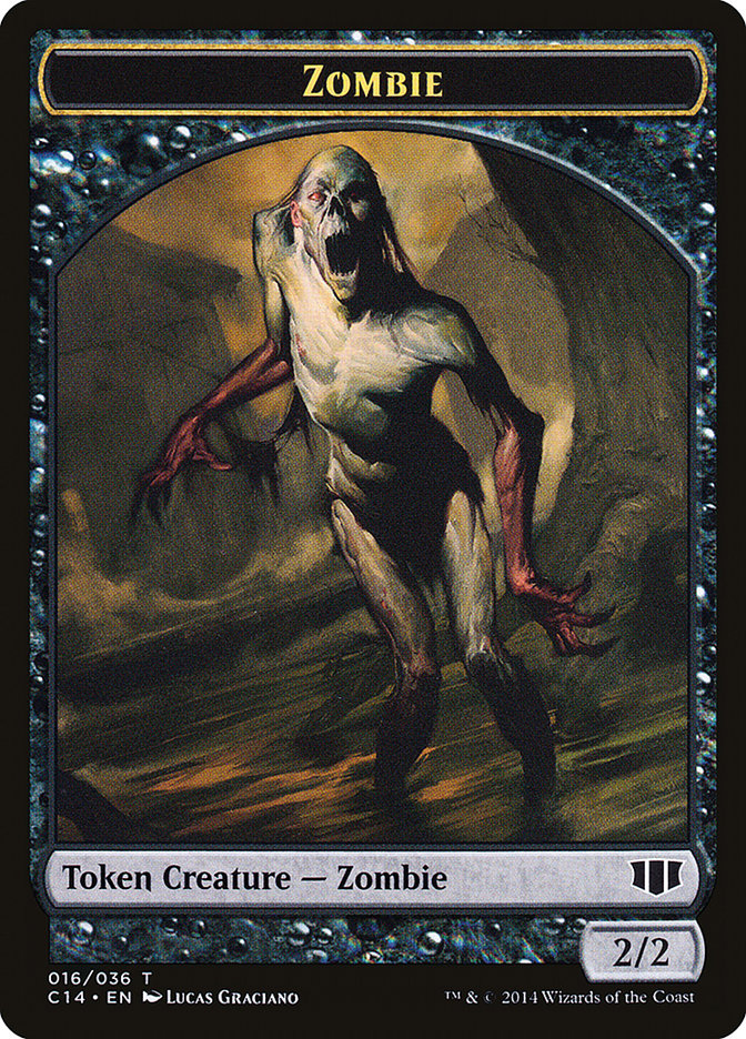 Germen // Zombi (016/036) Ficha de doble cara [Fichas Commander 2014] 