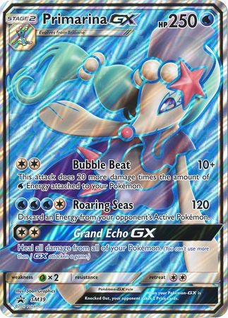 Primarina GX (SM39) (Tarjeta Jumbo) [Sol y Luna: Promociones Black Star] 