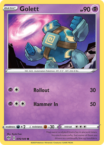 Golett (076/189) [Espada y escudo: Oscuridad en llamas] 