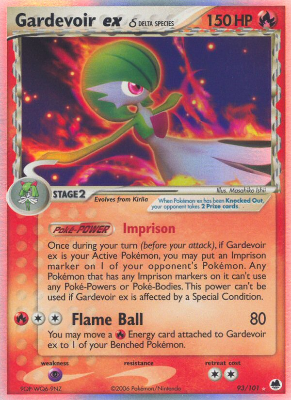 Gardevoir ex (93/101) (Especie Delta) [EX: Dragon Frontiers] 