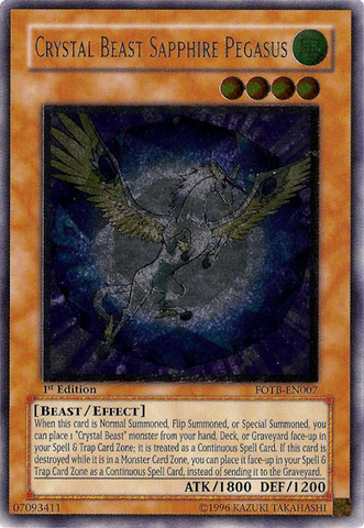 Bestia de Cristal Zafiro Pegaso [FOTB-EN007] Último Raro 
