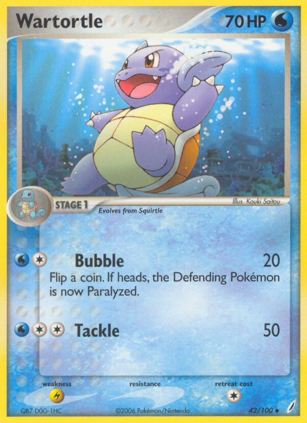 Wartortle (42/100) [EX: Guardianes de Cristal] 