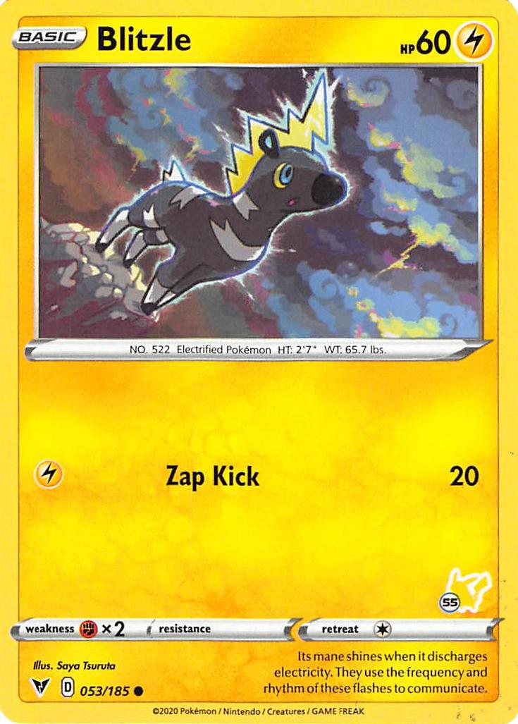 Blitzle (053/185) (Sello de Pikachu n.° 55) [Battle Academy 2022] 