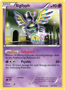 Sigilyph (52/124) (Exclusivo de la baraja temática) [Blanco y negro: Dragones exaltados] 