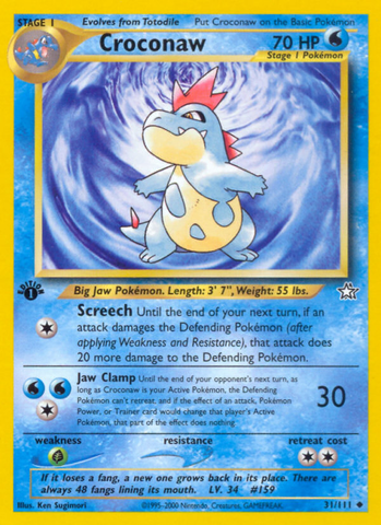 Croconaw (31/111) [Neo Génesis 1.ª edición] 