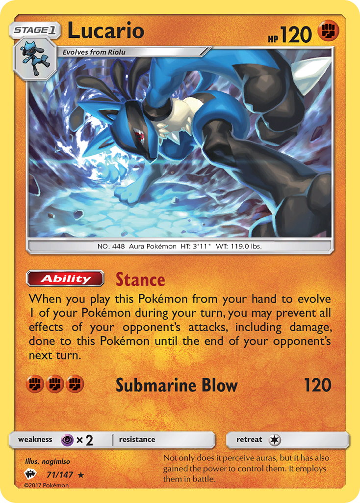 Lucario (71/147) [Sol y Luna: Sombras ardientes] 