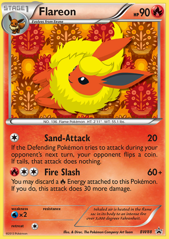 Flareon (BW88) [Blanco y negro: Promociones de Black Star] 