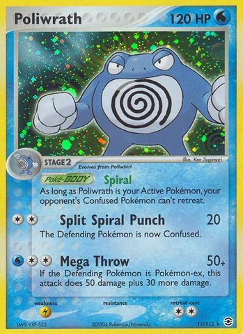 Poliwrath (11/112) [EX: Rojo fuego y verde hoja] 