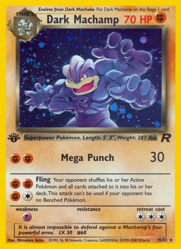 Dark Machamp (10/82) [Equipo Rocket 1.ª edición] 
