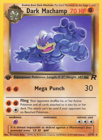 Dark Machamp (27/82) [Equipo Rocket 1.ª edición] 