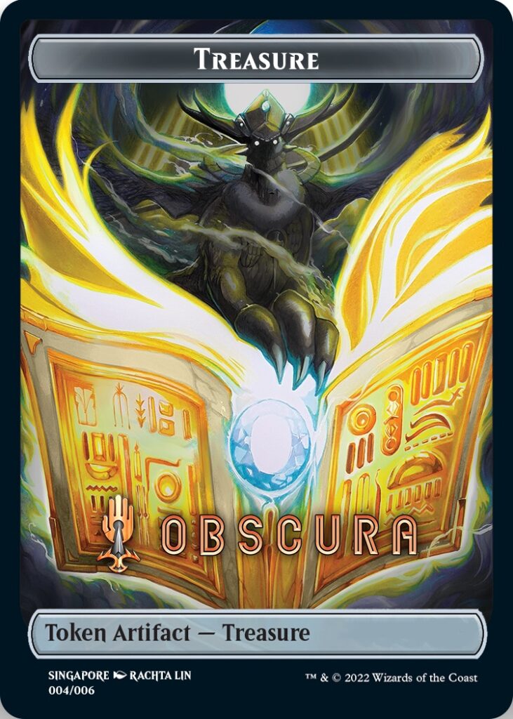 Treasure Token (Obscura) (Artistas del Sudeste Asiático) [Calles de New Capenna Tokens] 