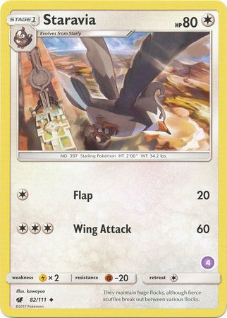 Staravia (82/111) (Exclusivo de cubierta n.° 4) [Sol y Luna: Kit de entrenador - Alolan Sandslash] 