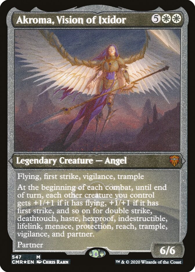 Akroma, Visión de Ixidor (Grabada) [Commander Legends] 