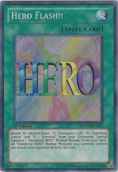 ¡¡Héroe Flash!! [RYMP-EN027] Secreto Raro 