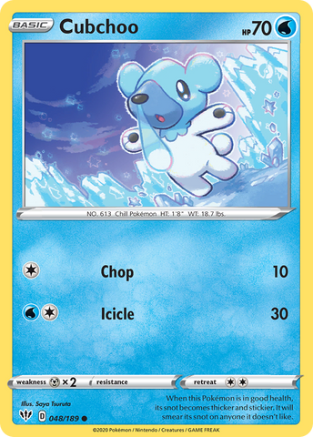 Cubchoo (048/189) [Espada y escudo: Oscuridad en llamas] 