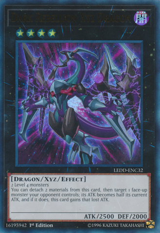 Dragón Xyz Rebelión Oscura [LEDD-ENC32] Ultra raro 