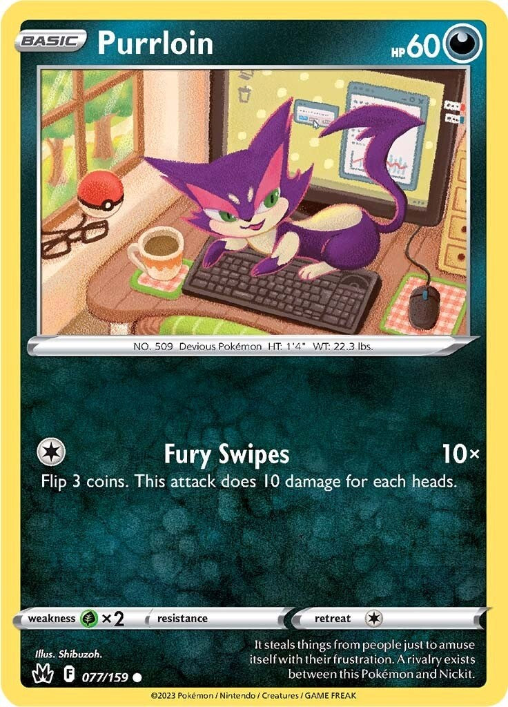 Purrloin (077/159) [Espada y escudo: Crown Zenith] 