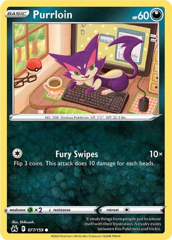 Purrloin (077/159) [Espada y escudo: Crown Zenith] 
