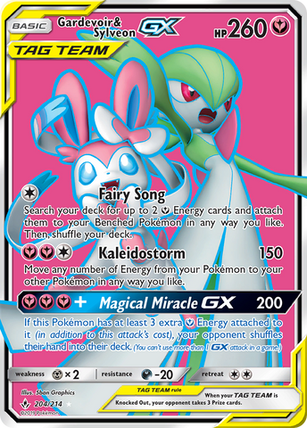 Gardevoir y Sylveon GX (204/214) [Sol y Luna: Vínculos inquebrantables] 