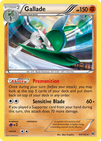 Gallade (84/162) (Cosmos Holo) (Exclusivo de Blister) [XY: BREAKthrough] 