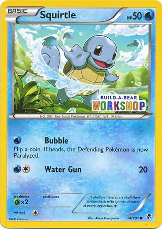 Squirtle (14/101) (Exclusivo de Build A Bear Workshop) [Blanco y negro: Explosión de plasma] 