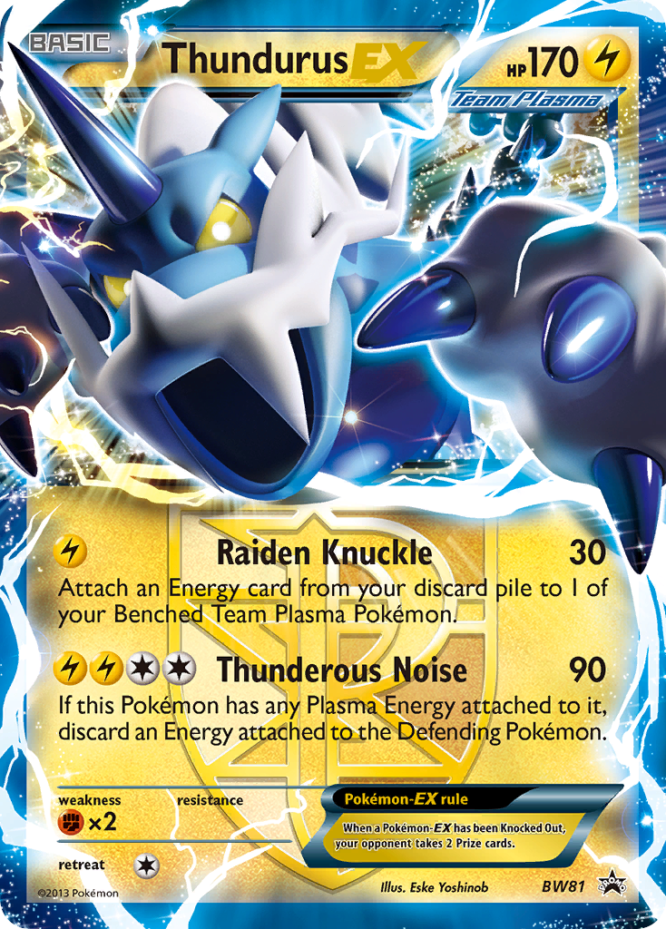 Thundurus EX (BW81) [Blanco y negro: Promociones de Black Star] 
