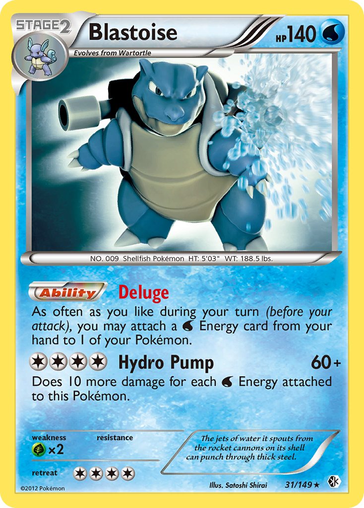 Blastoise (31/149) (Exclusivo de la cubierta temática) [Blanco y negro: Límites cruzados] 