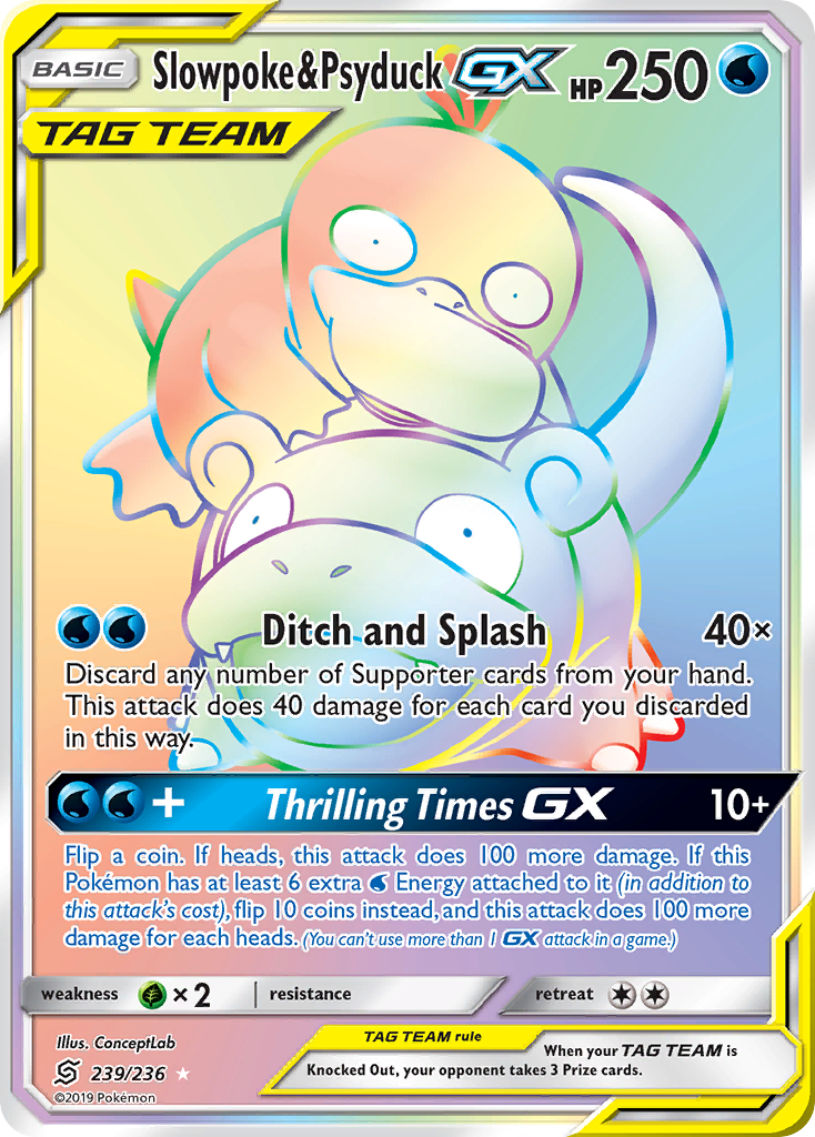 Slowpoke y Psyduck GX (239/236) [Sol y Luna: Mentes unificadas] 