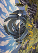 Tarjeta de arte Thran Portal (firma estampada en oro) [Serie de arte Dominaria United] 