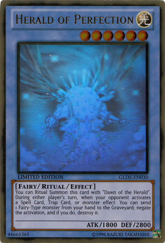 Heraldo de la perfección [GLD5-EN030] Fantasma/Oro Raro 